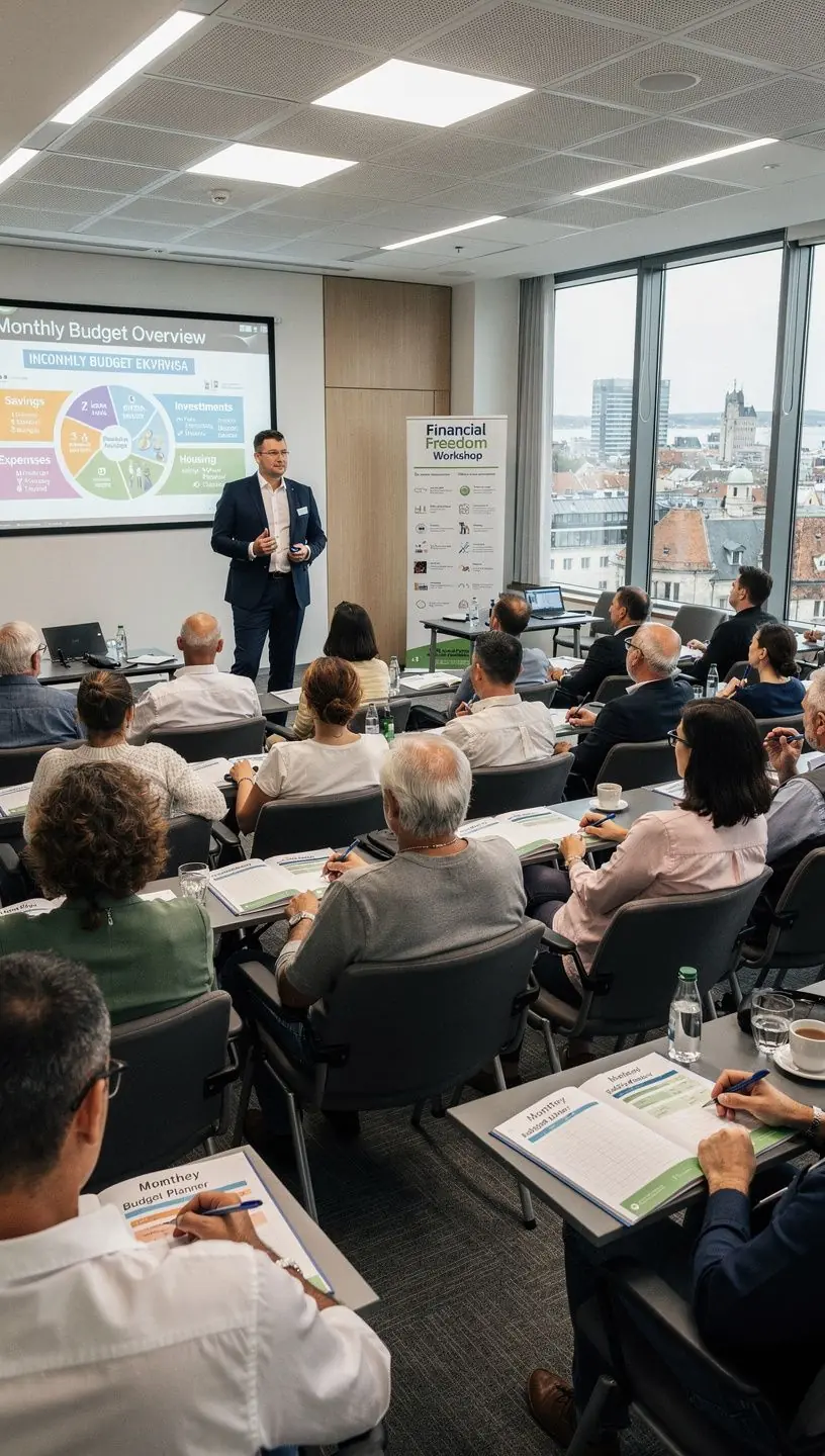 Grafikonok és táblázatok személyes költségvetési tervek bemutatására egy oktatóanyagban.